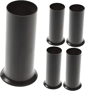 MAGICLULU 6 piezas Unidades Cubiertas Metálicas para Bases de Lámparas de Diseño Retro Resistentes y Fáciles de Instalar Compatibles con Candelabros y Lámparas de Techo Color Negro