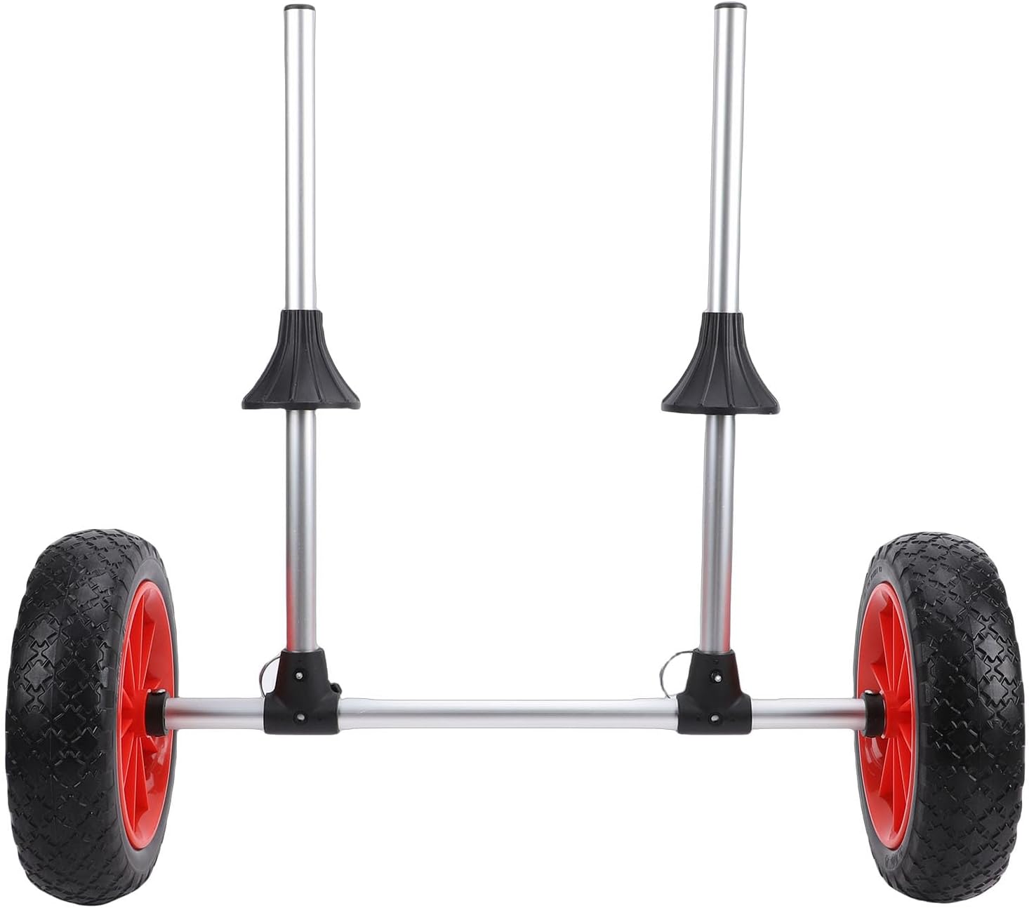 Kayak Cart, Heavy Duty Plug in Kayak Cart Dolly with Rubber Tires, Width Adjustable Aluminum Alloy Canoe Trolley Carrier for Canoes, Paddleboards, Quick Assembly
