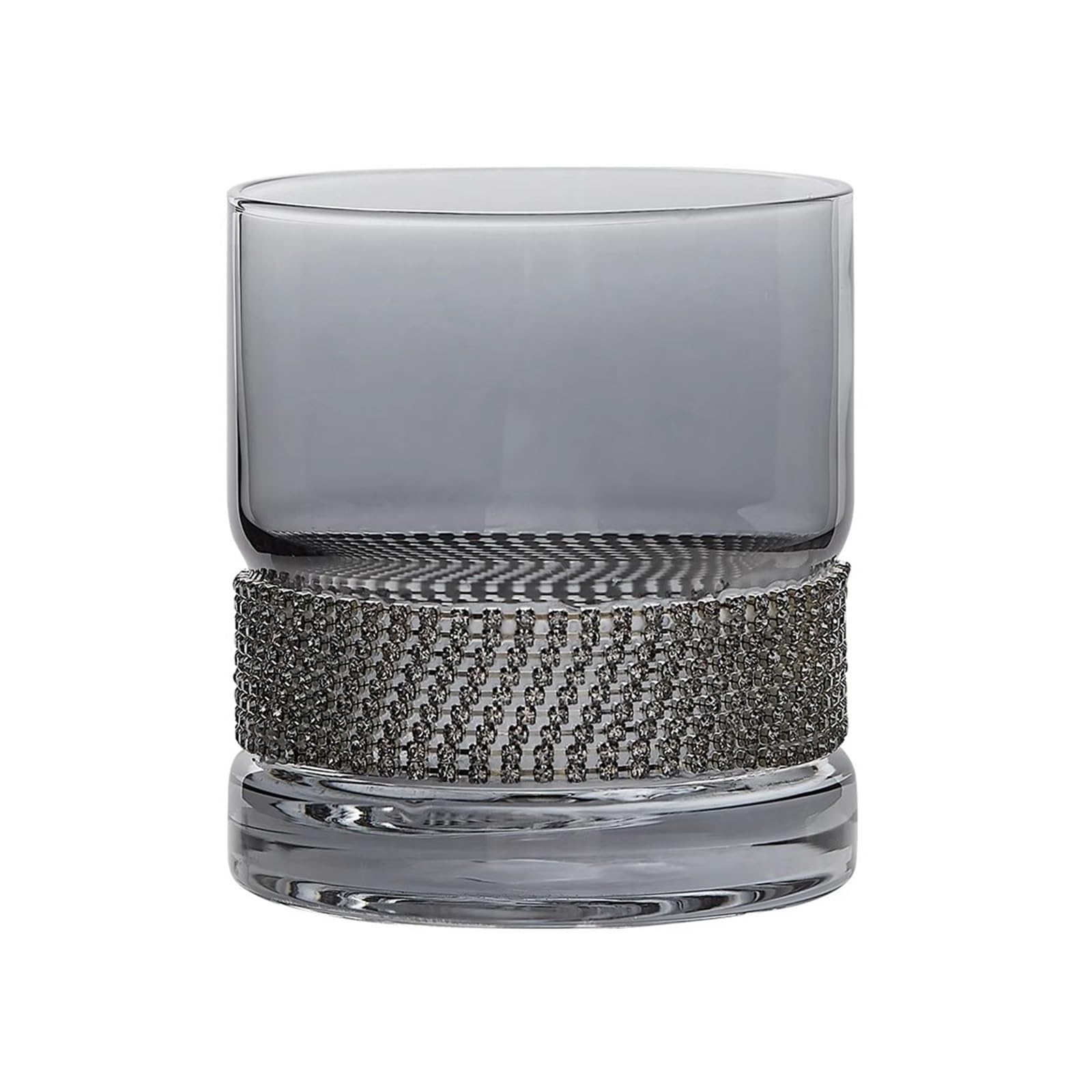 Vasos para beber sin vuelcos de cristal lujo gris con base pesada pequeña 1