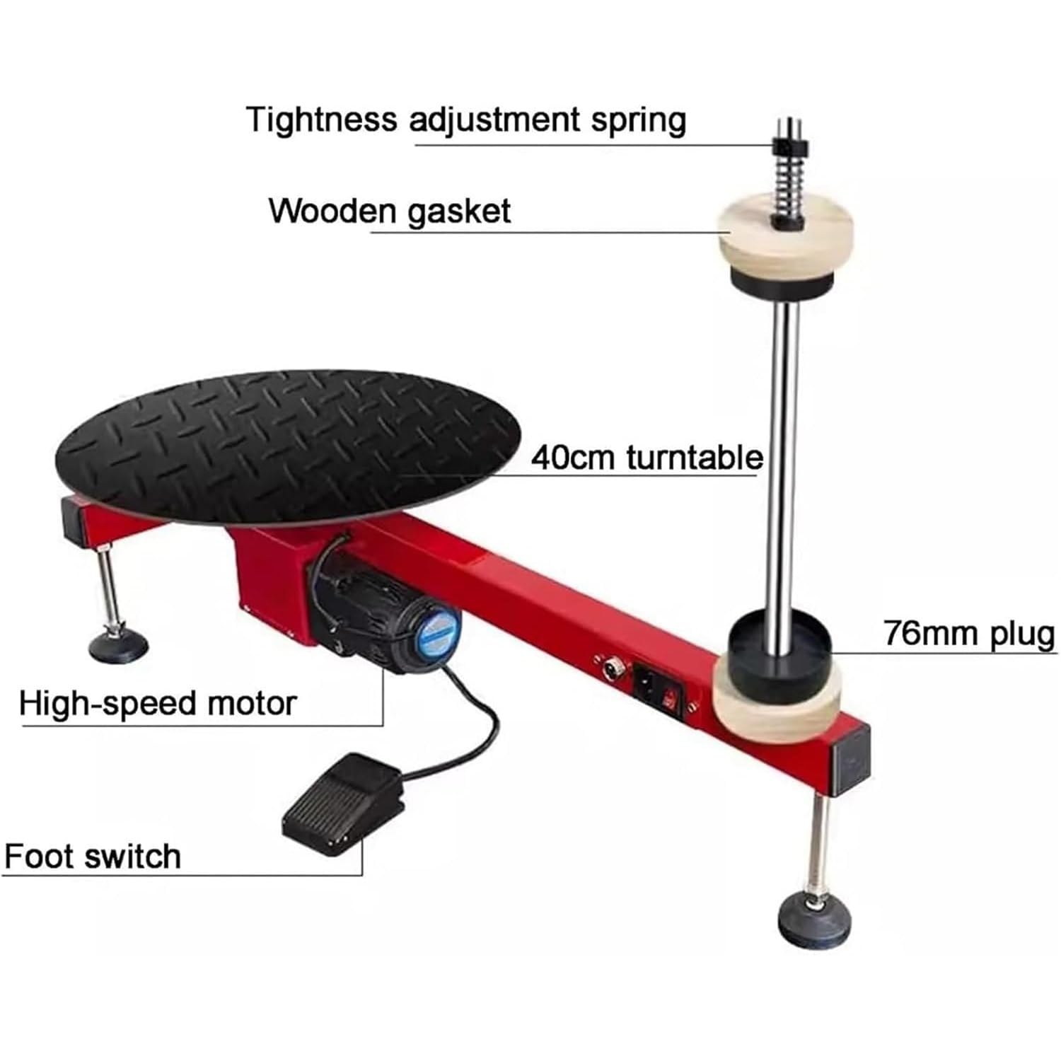 Distributore elettrico di film estensibile per imballaggio pallet - Avvolgitore versatile con piatto girevole diametro 40 cm - Ideale per uso industriale e soluzioni di imballaggio efficienti