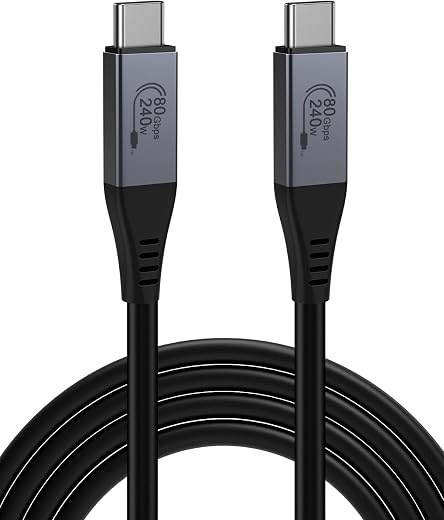 CableCreation 80Gbps USB 4 USB Cable 5FT, 120Gbps Bandwidth, 8K 60Hz Display, 240W Charging, Compatible With Thunderbolt ...