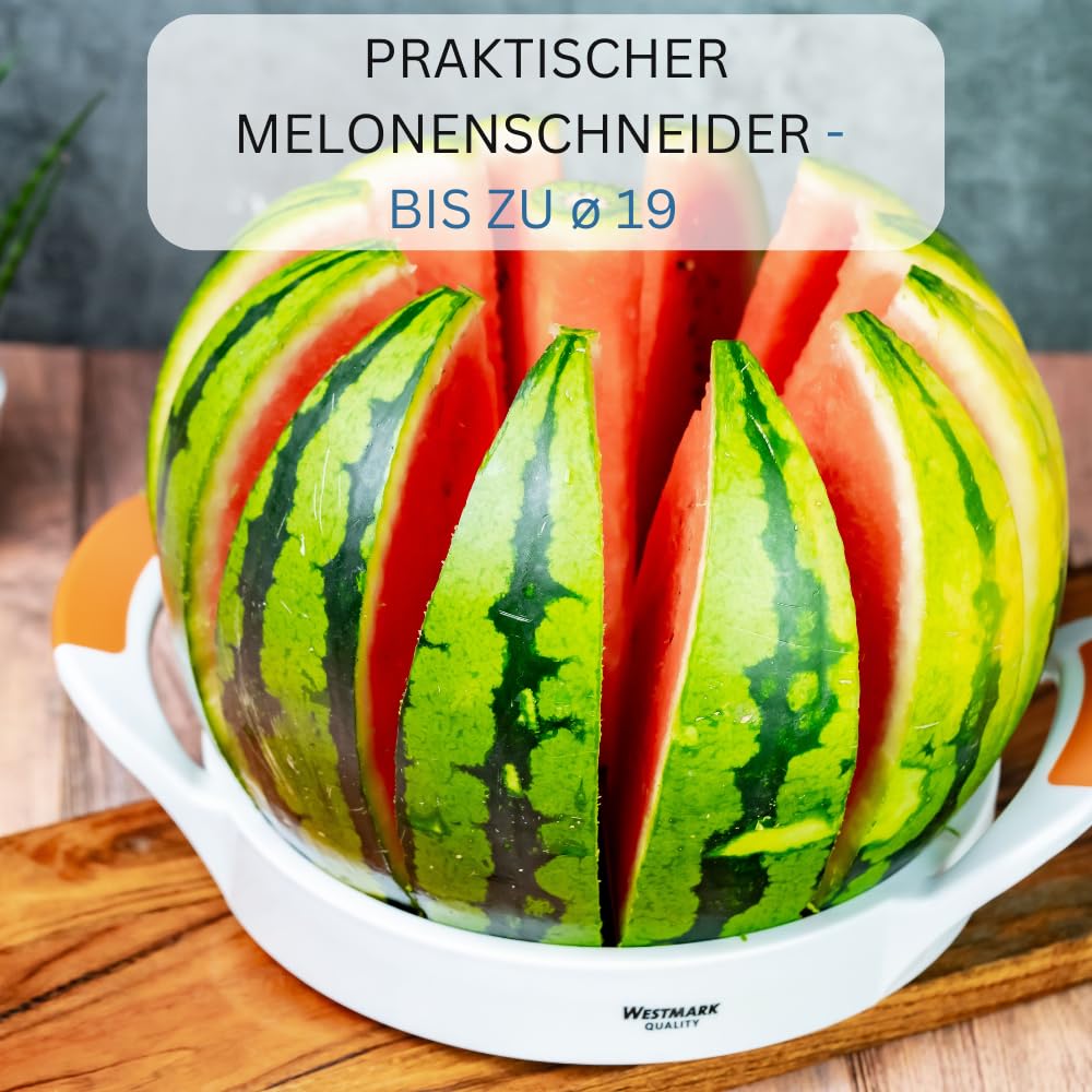 Depot Wassermelonenschneider Mit 12 Klingen – Edelstahl, Einfache Handhabung, Für Melonen & Obst, 37x32x7 Cm