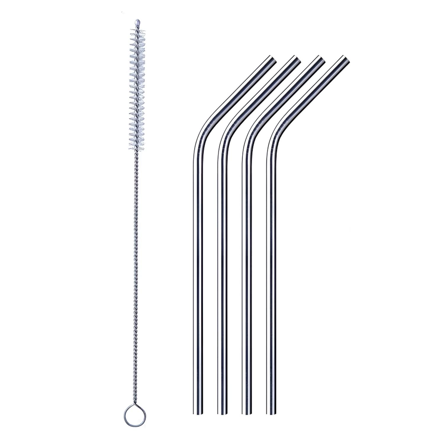 Oblivion Reusable BPA-Free Dishwasher Safe Stainless Steel Drinking Straws | 4 Bent Straws and 1 Cleaning Brush - Set of 5 (B09FZ5Q8C2) Amazon Price History, Amazon Price Tracker