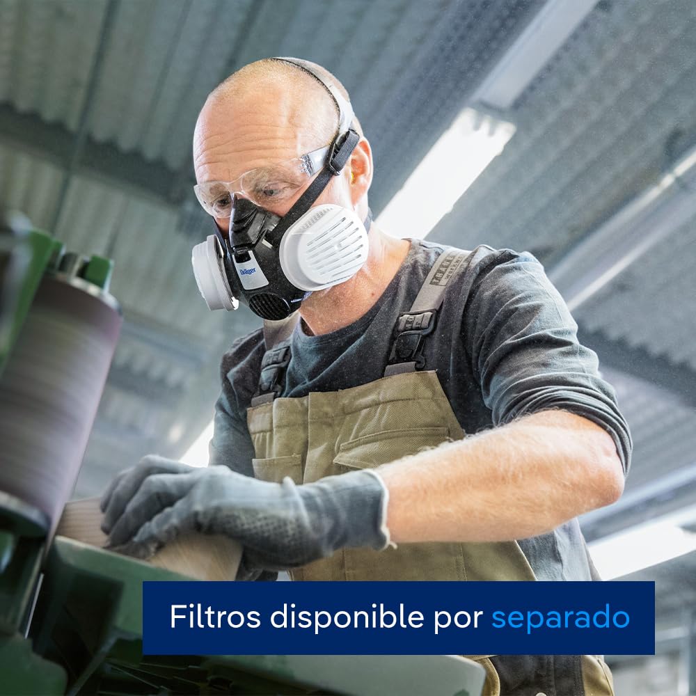 Dräger X-plore 3500 media máscara | Tallas S, M, L | Respirador semimáscara reutilizable para uso con filtros de bayoneta reemplazables