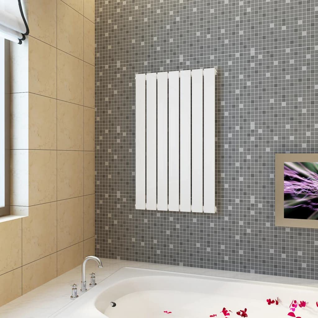 Radiatore a pannello bianco 542 × 900 mm, in acciaio a basso tenore di carbonio, potenza 620 Watt, radiatore per riscaldamento centralizzato, con kit di montaggio, adatto per soggiorno
