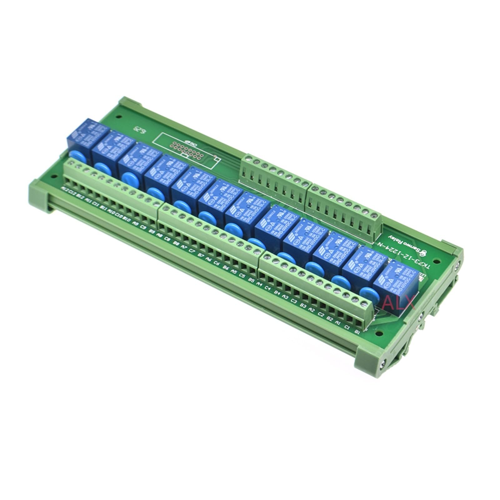 Modulo relè a 12 canali Montaggio su guida DIN SRD-05VDC-SL-C SRD-12VDC-SL-C SRD-24VDC-SL-C 10 A 5 V 12 V 24 V PNP NPN 1NO 1NC(NPN,DC 5V)