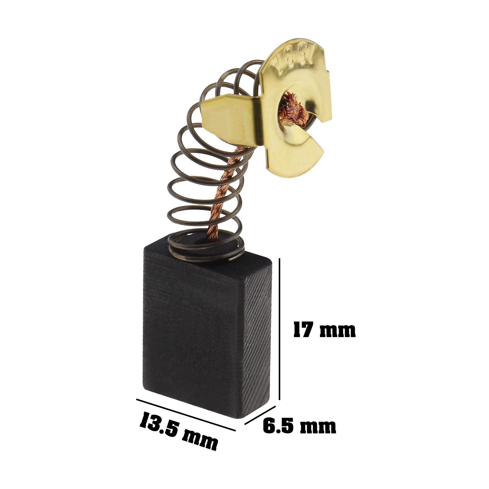 4 Piezas Repuesto de Escobillas de Carbón Compatible con Güde GRK 250/300 Sierra Ingletadora Accesorios de Herramientas Eléctricas 6,5x13,5x17mm