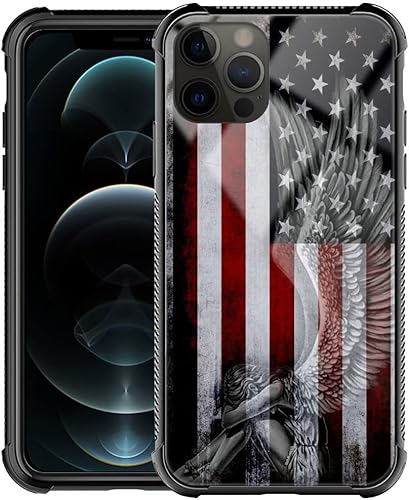 DAIZAG Funda compatible con iPhone 11, diseño de personalidad de la bandera estadounidense de ángel con protección contra golpes y arañazos para