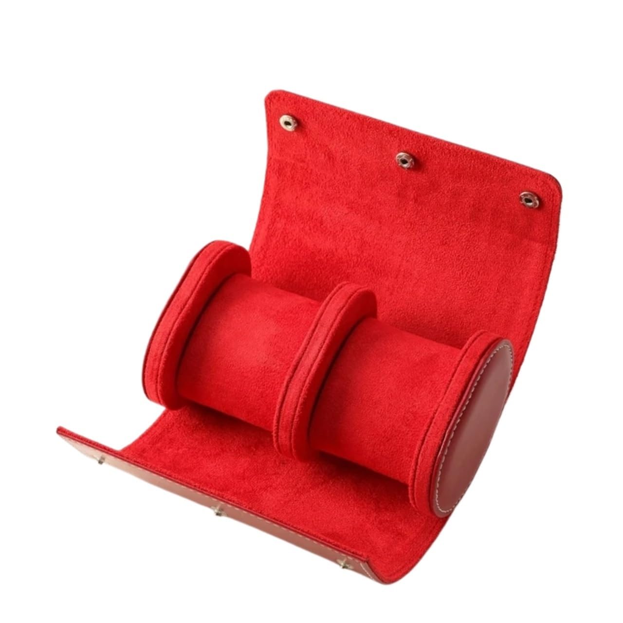 Scatola for Orologi Da 2 Pezzi Con Slot 1/2/3 Rosso Grigio Nero Per Orologi | Custodia for orologi da viaggio Organizer for espositori for gioielli Rotolo in pelle PU impermeabile