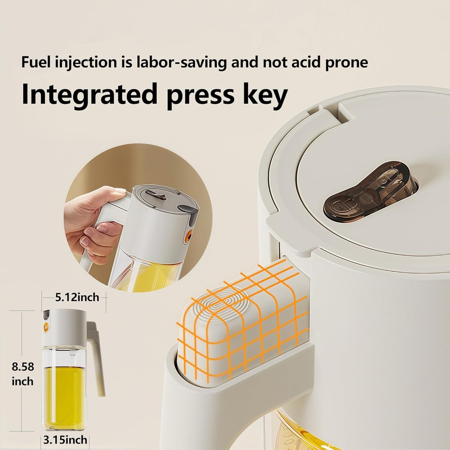 Olivenöl Zerstäuber Glas Ölspender Küchenzerstäuber Sprühflasche nachfüllbar für Kochen Backen