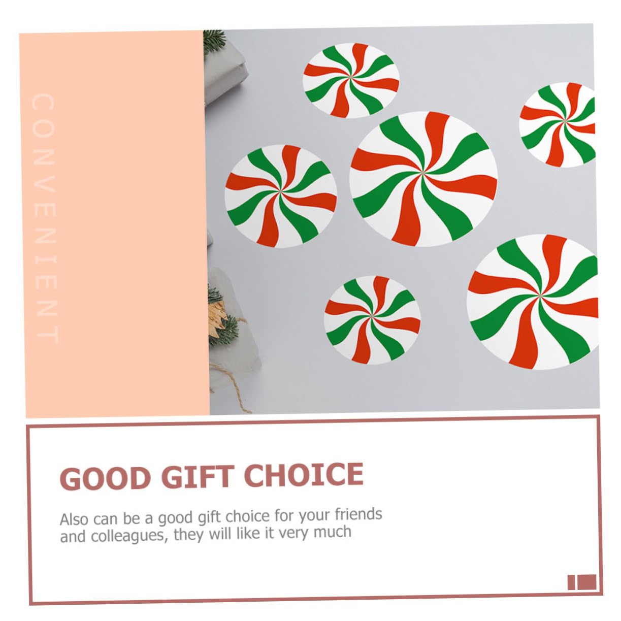 Alipis 48 Pièces Autocollants de bonbons de Noël décalque de mur de fête autocollants de sol décoration fenêtre noel decoration noel vitre etiquette autocollante sticker mural bonbon PVC