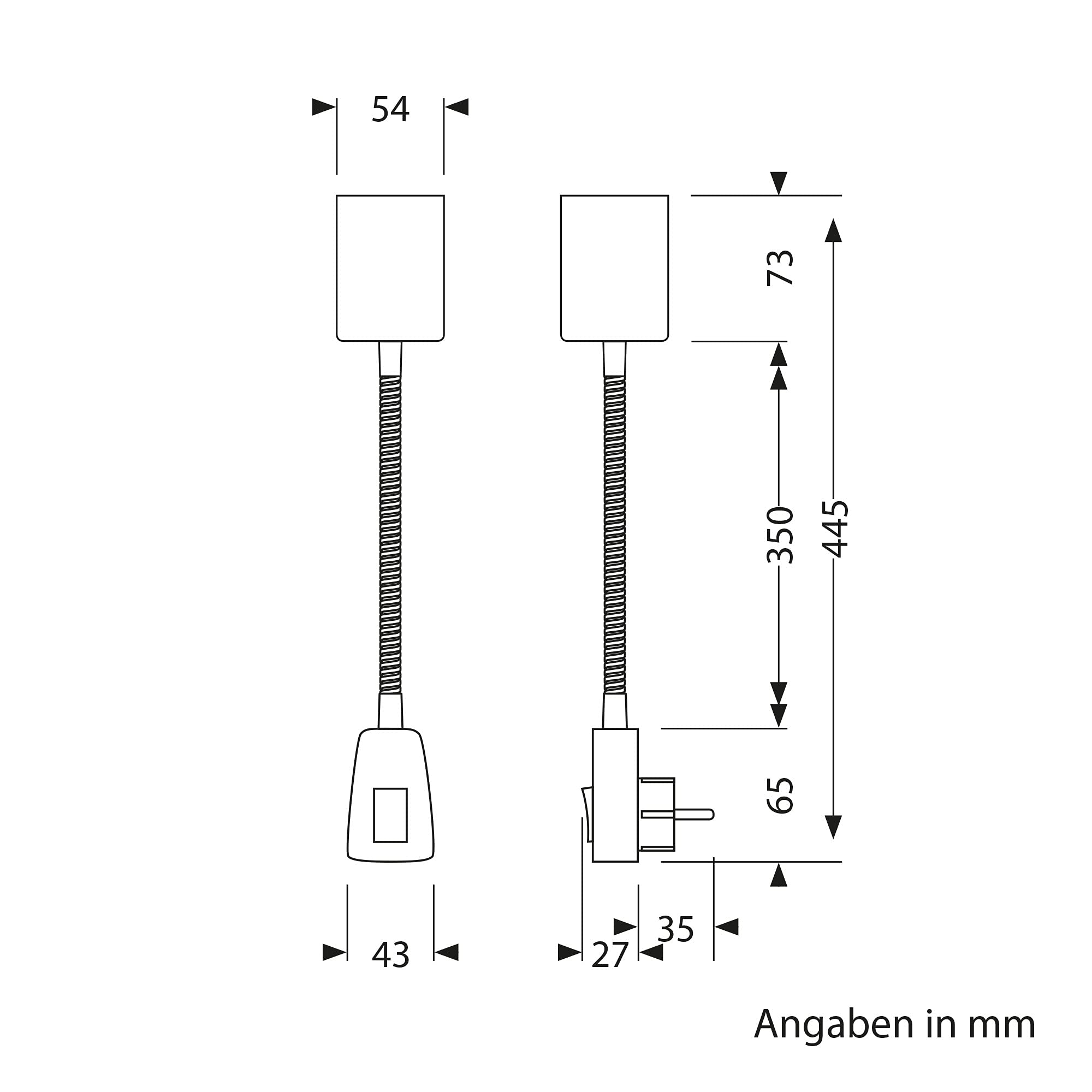 ledscom.de 2x GU10 Steckdosenlampe WAIKA Schwanenhals, Schalter, schwarz inkl. Smart Home RGBW GU10 LED