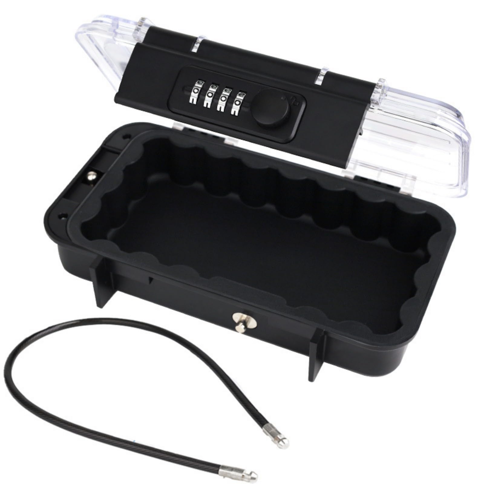 Caja de seguridad de combinación de 4 dígitos para dormitorio, playa, hotel, oficina, hogar, viajes, caja de seguridad portátil