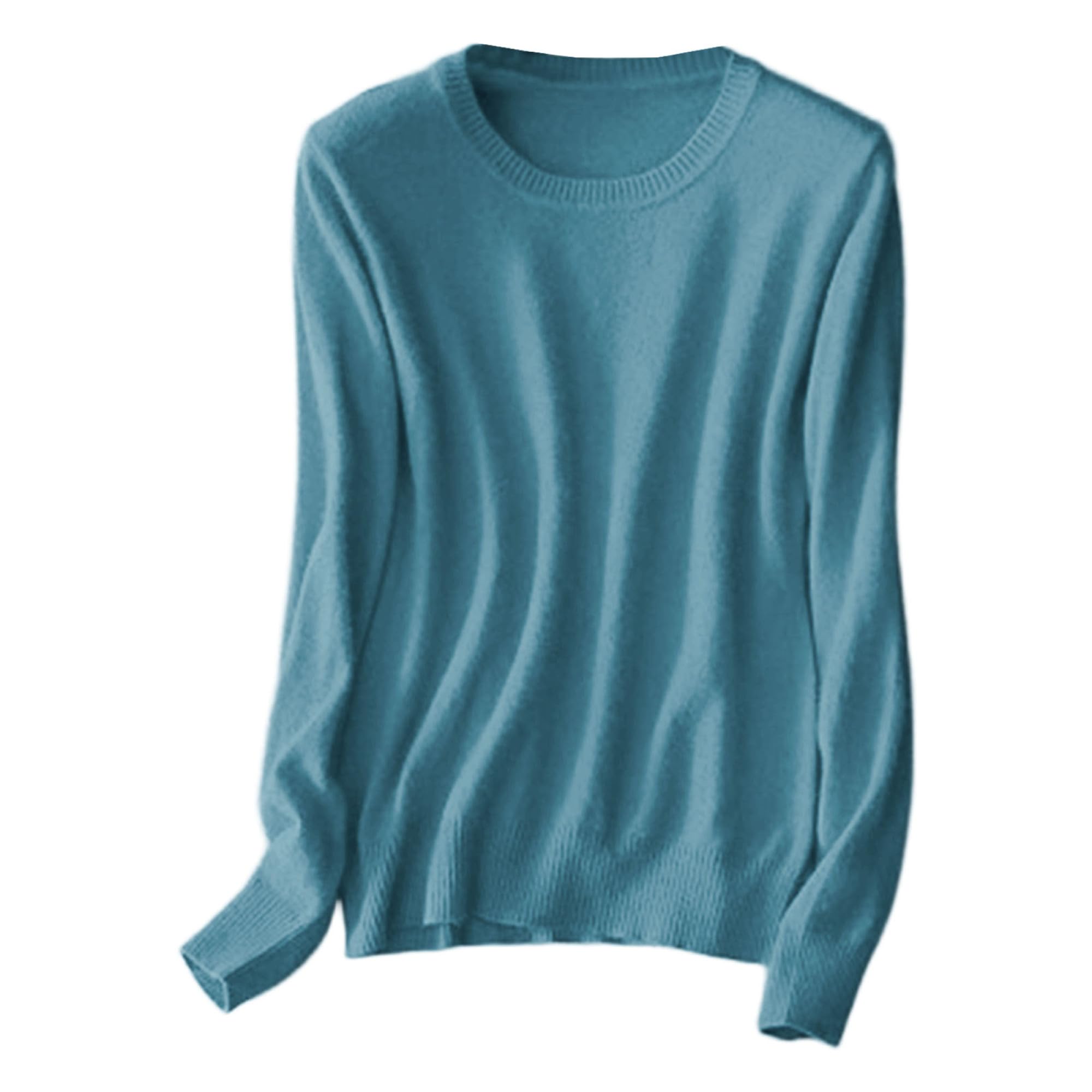 Womens Fall Sweaters Crewneck Long Sleeve Soft Knit Pullover Jumper Tops Casual Cozy Sweater for Fall Outfits