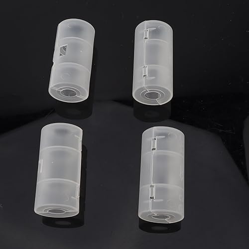 Miniatura 7 de OriGlam Convertidor de batería de tamaño AA a C, cajas de batería de la caja del soporte del adaptador de batería de 4pcs