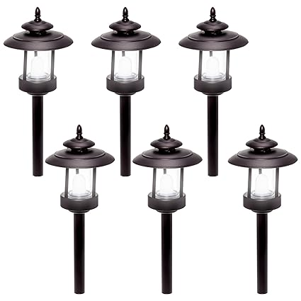 Westinghouse 6 Pack 100 Lumen Low Voltage LED Pathway Light Landscape Lights (Bronze)