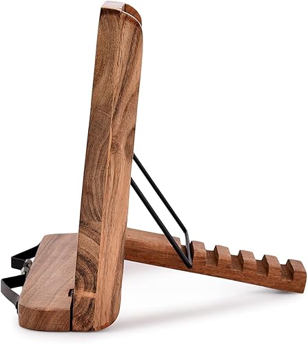 Miniatura 3 de NIRMAN Soporte de madera de acacia para libros de lectura de ángulo ajustable para libros de texto, recibos, libros de música, tableta, para hogar,