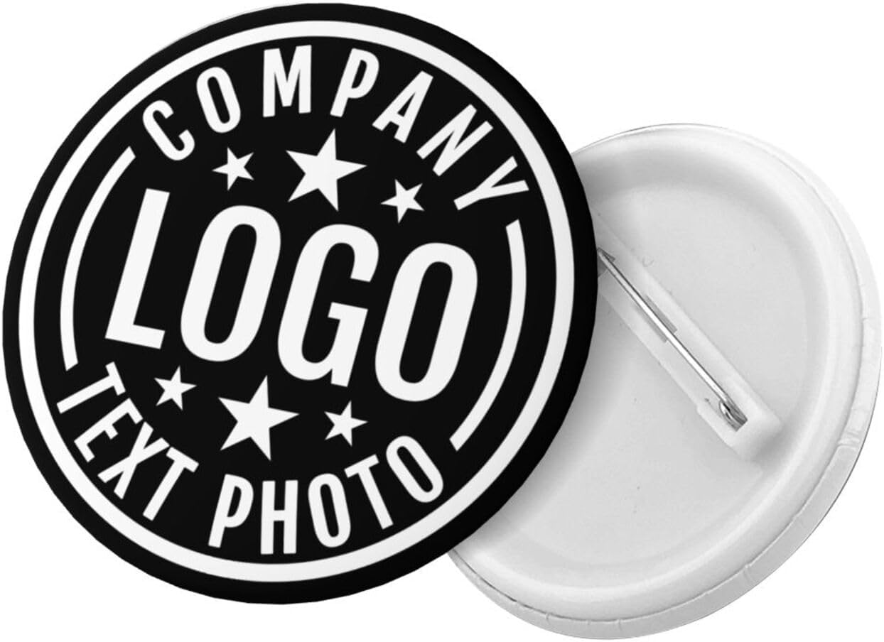 Custom Pins Bulk Custom Buttons 1-1000PCS Add Text Logo Photo Design Your Own Personalized Button Badges