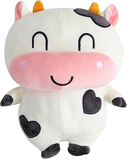 Cow Stuffed Animals Plush Toys Stuffed Cow Plush Toy Cows Plush Pillows 12 Inch Cow Plushies Cute Cow Stuff Animal, Plush Cow Pillow Love Cow Toys Black and White Cow Gifts for Cow Lovers