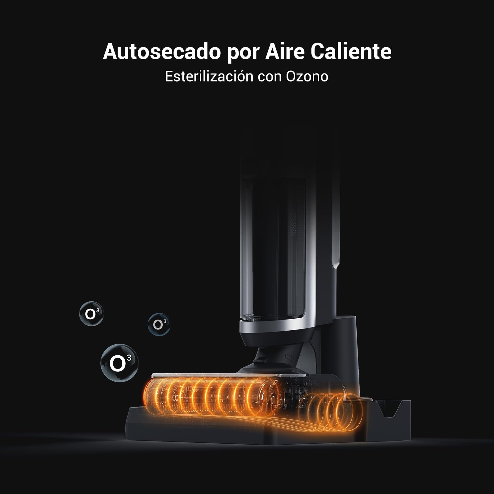 EZVIZ Aspirador Escoba sin Cable en Seco y Húmedo Inalámbrico,Fregasuelos Fregona Potente,Agua Electrolizada,Autolimpieza,Antibacterias y Antiolor,RH2