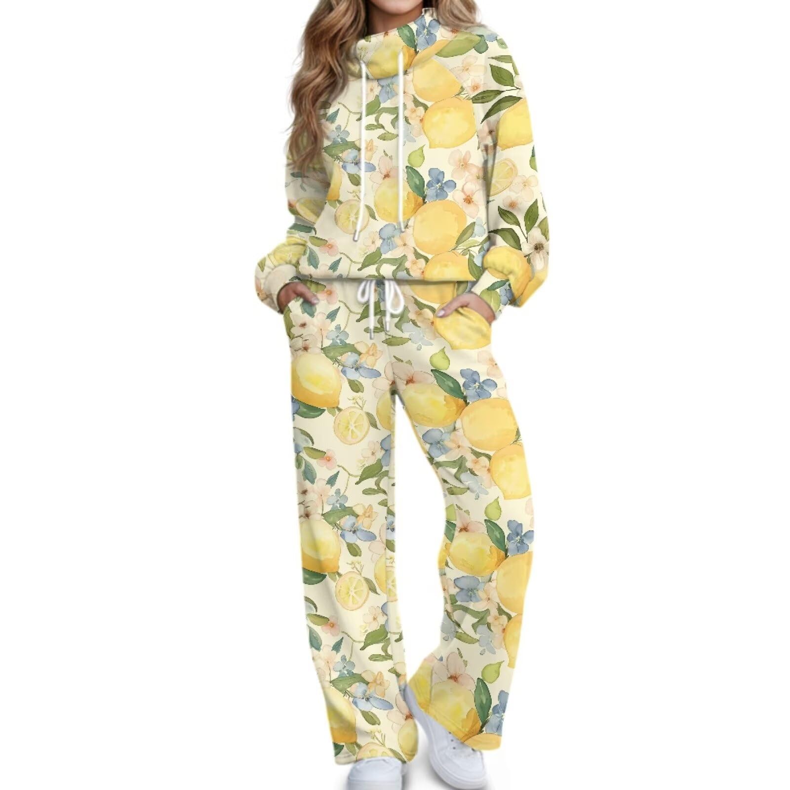 Tuta da donna casual a maniche lunghe, 2 pezzi