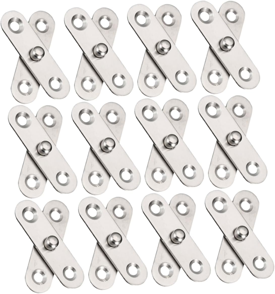 40pcs Rotatable Hidden Door Hinges for Furniture Pivot Hinges Easy to Install Versatile for Multiple Door and Window Applications