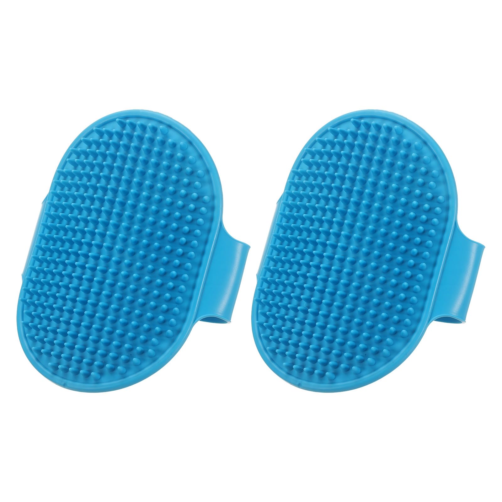 Hunde-Badebürste, Silikon-Shampoo-Bürste mit verstellbarem Ringgriff, Massage-Schrubber (2 Stück, blau), für langes, kurzes Haar, Hunde und Katzen, Baden, Reinigung, Shampoonieren