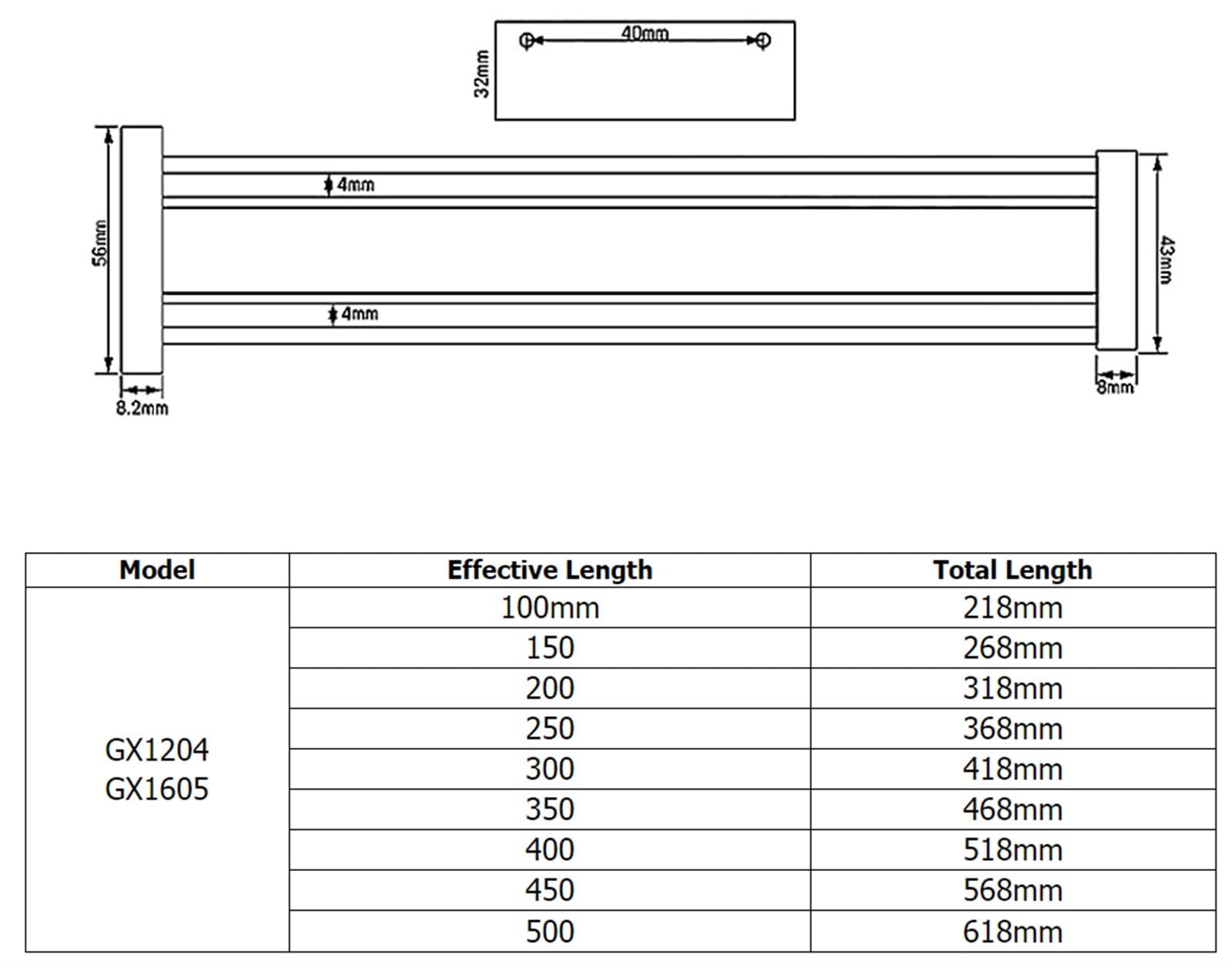 GX1204 Kugelumlaufspindel MGN12 Führung, passend für Nema17 Schrittmotor, CNC-Mini-Stellantrieb, Linearmodul, DIY-Werkzeuge (500 mm)