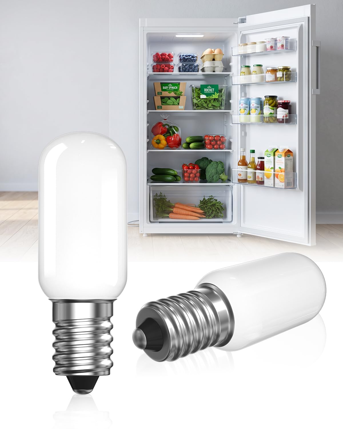 TobeBright 1W E14 SES LED Fridge Light Bulb Cool White 6000K