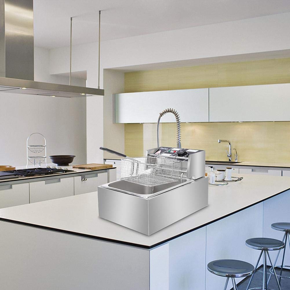 Buy NioEsho 2500W / 5000W Electric Commercial Fryer Double Basket Large