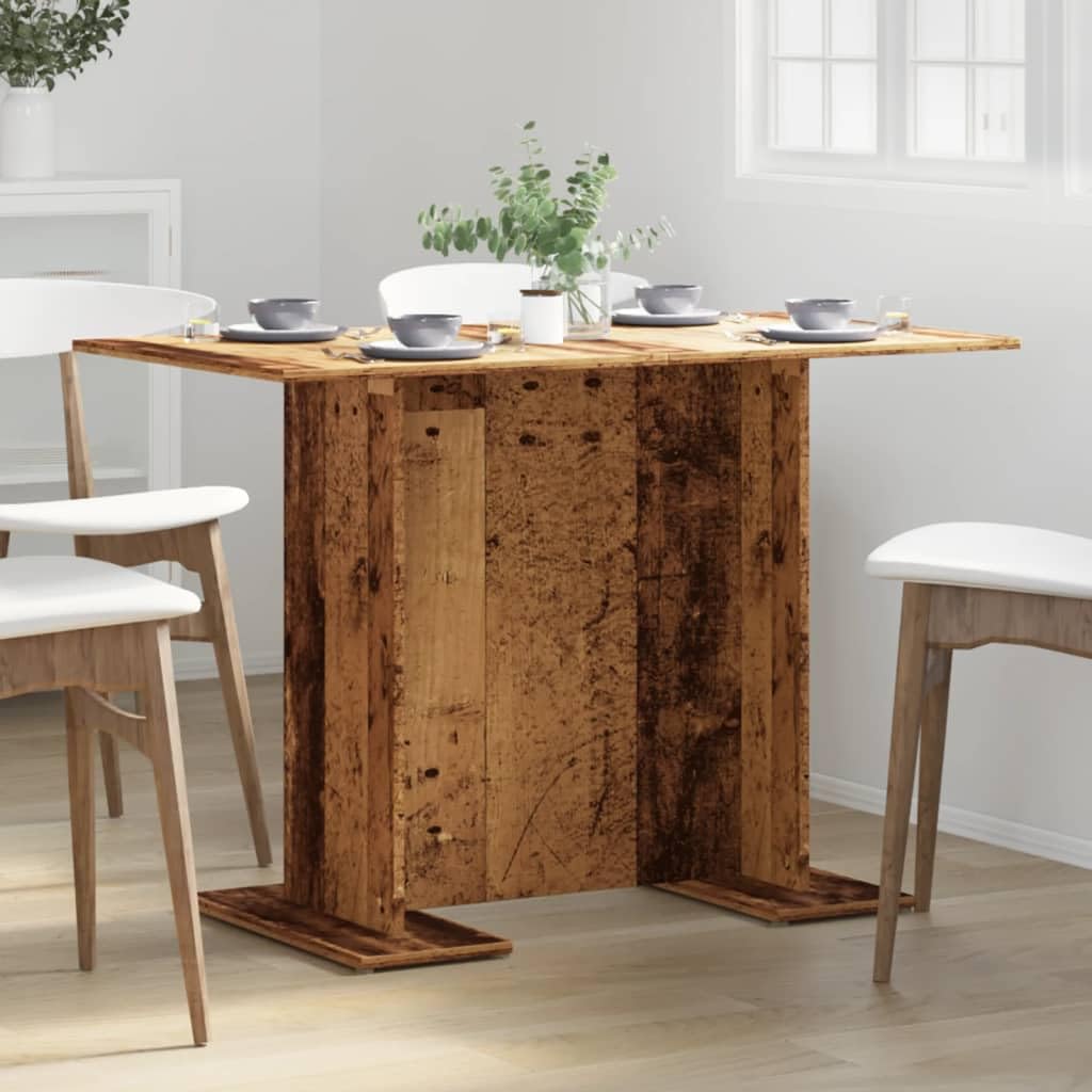 Stół do jadalni o wyglądzie starego drewna 110 x 60 x 75 cm materiał