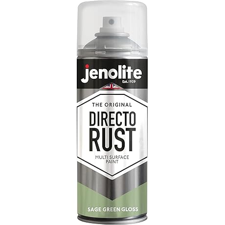JENOLITE Sage Green Direct to Rust Gloss Spray Paint