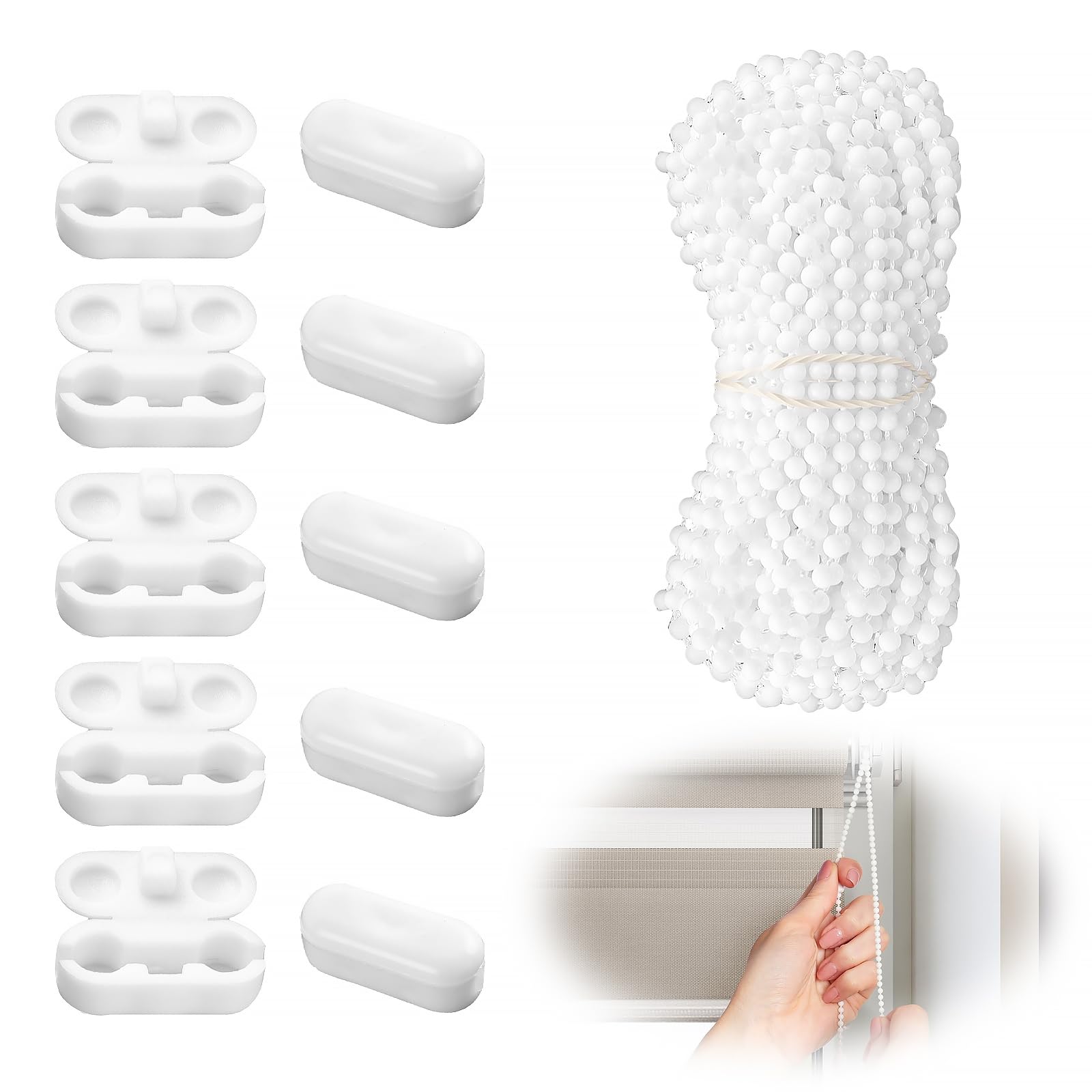 JaneYi 2 Pièces Chaînette Store Enrouleur 10 Mètres Remplacement De La