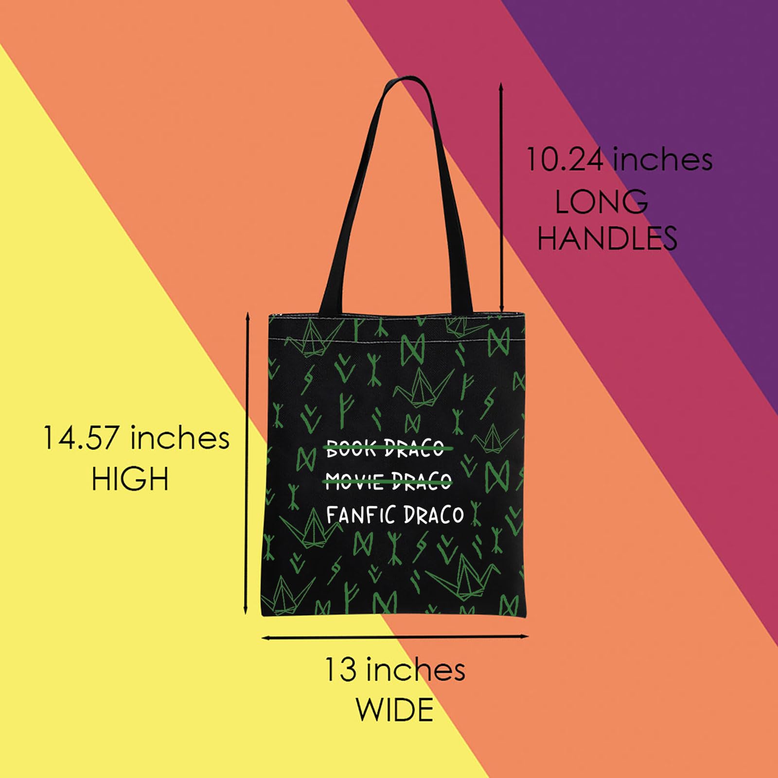 Fanfic Draco Malfoy Tote Bag Dramione Fans Gift Dramione Books Lovers Gift For Readers Dramione Merch (BOOK-MOVIE Black) - Image 3