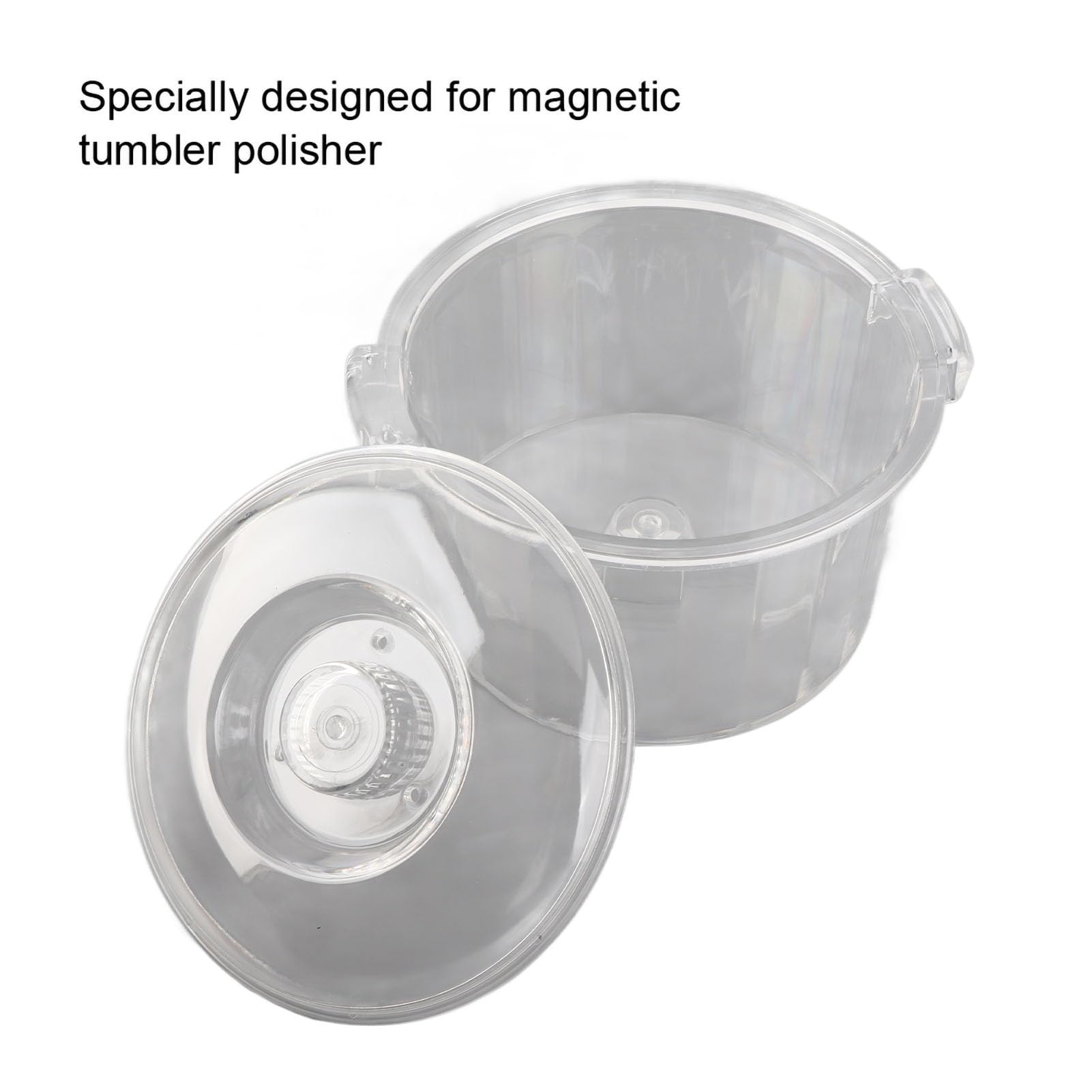 Barril Pulidor Magnético, Pulidora del Vaso de la Joyería Máquina, Tambor de Pulido de Plástico para Pulidora de Tambor Magnético, Accesorio para Herramientas de Joyería