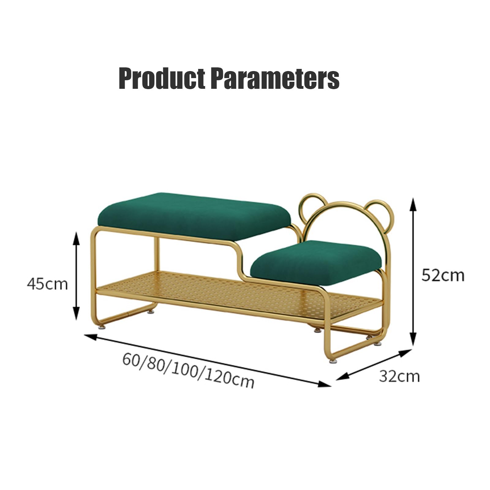 Scarpiera con cuscino per ingresso, scarpiera con cuscino per la porta d'ingresso, scarpiera, organizer per ingresso, corridoio, camera da letto, soggiorno (verde-nero fra