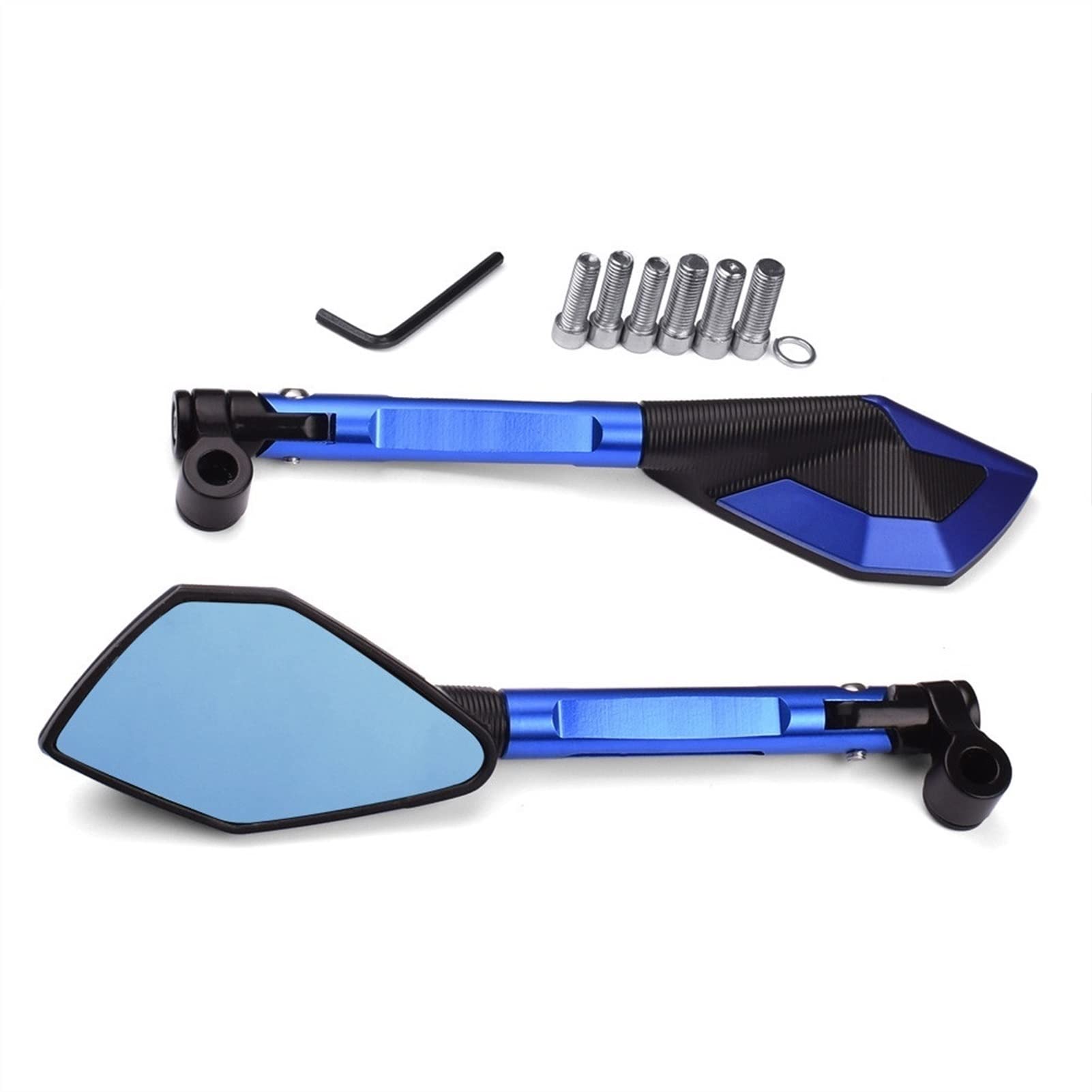 Rétroviseur Moto CNC Bleu pour Yamaha MT-07 et FZ07 2014-2021