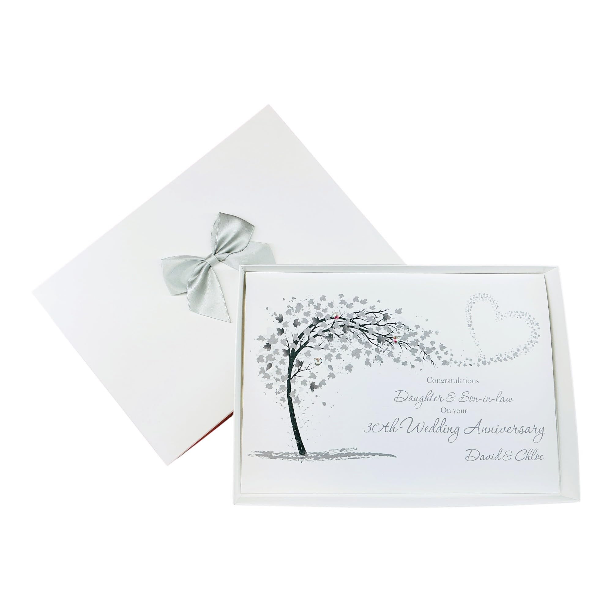 Daughter & Son-In-Law 30th Wedding Anniversary Card Pearl 30 Years - SH 136 — image 1