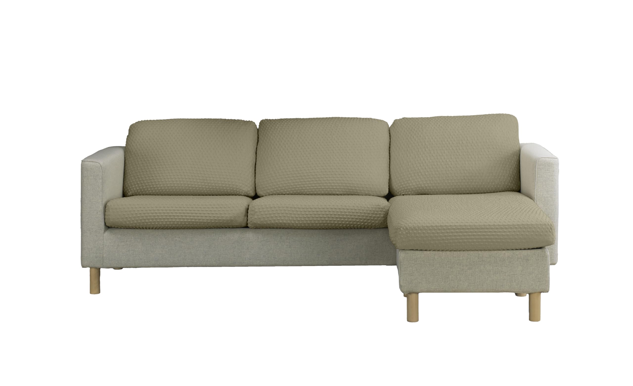 Housse d'assise et de dossier Borneo Estoralis en tissu lin super élastique taille M