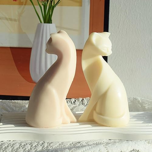 Miniatura 3 de Molde de vela 3D para gatos, molde de silicona para chocolate, fondant, jabón, vela, bomba de baño, arcilla polimérica, manualidades de resina