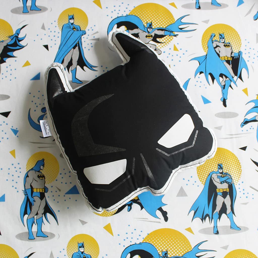 Silverlinen Cotton Official Dc Comics Justice League Batman Mask Shape Cushion With Filling For Kids For Boys And Girls- Black (Size: 15 In X 13 In) (B0964BT4G9) Amazon Price History, Amazon Price Tracker