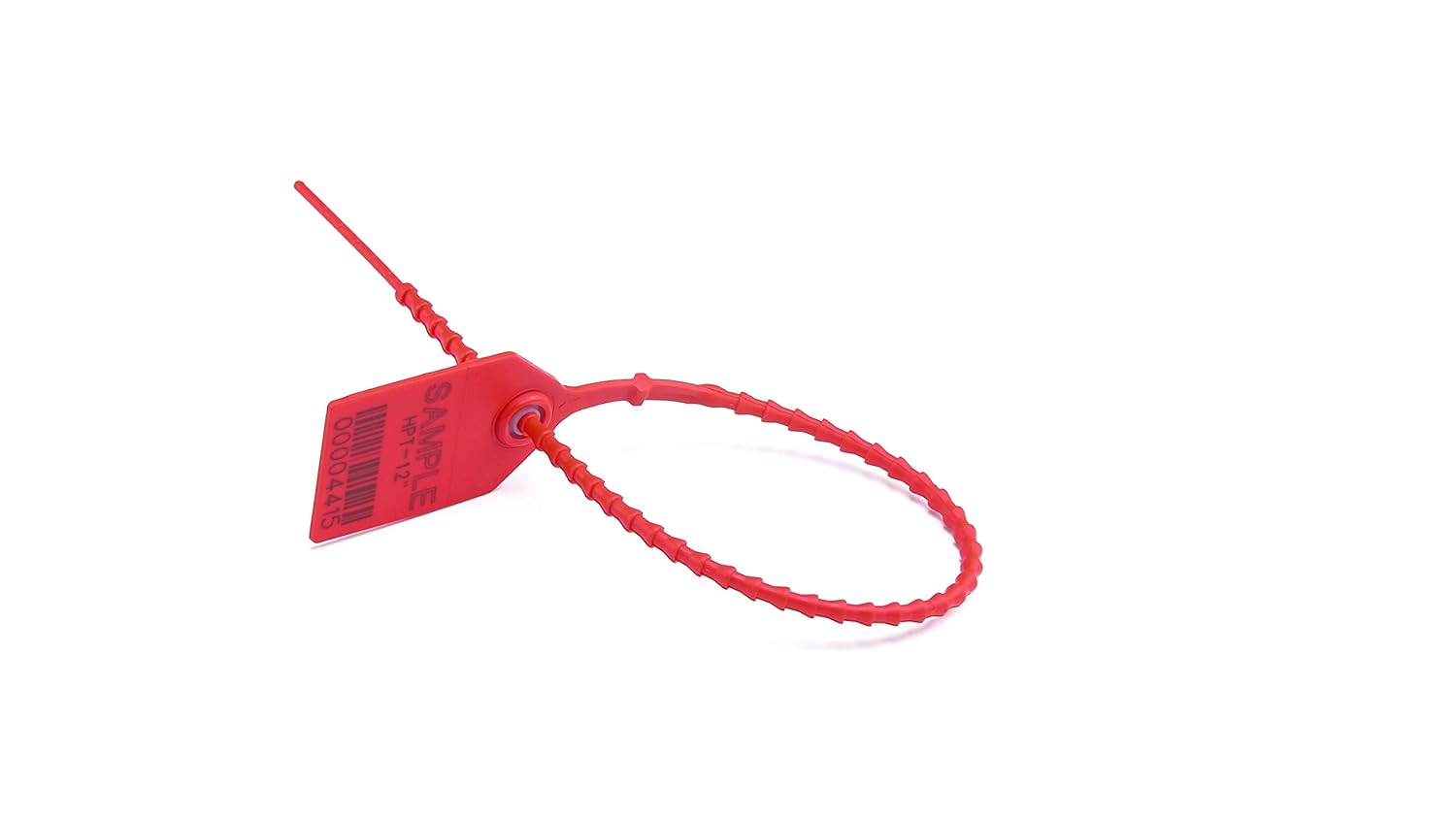 Cambridge Security Seals Medium Duty Pull Tight Security Seal, MPT Adjustable Tamper-Evident 10 Inch Red, with Consecutive Numbers 100 Pieces Made in USA