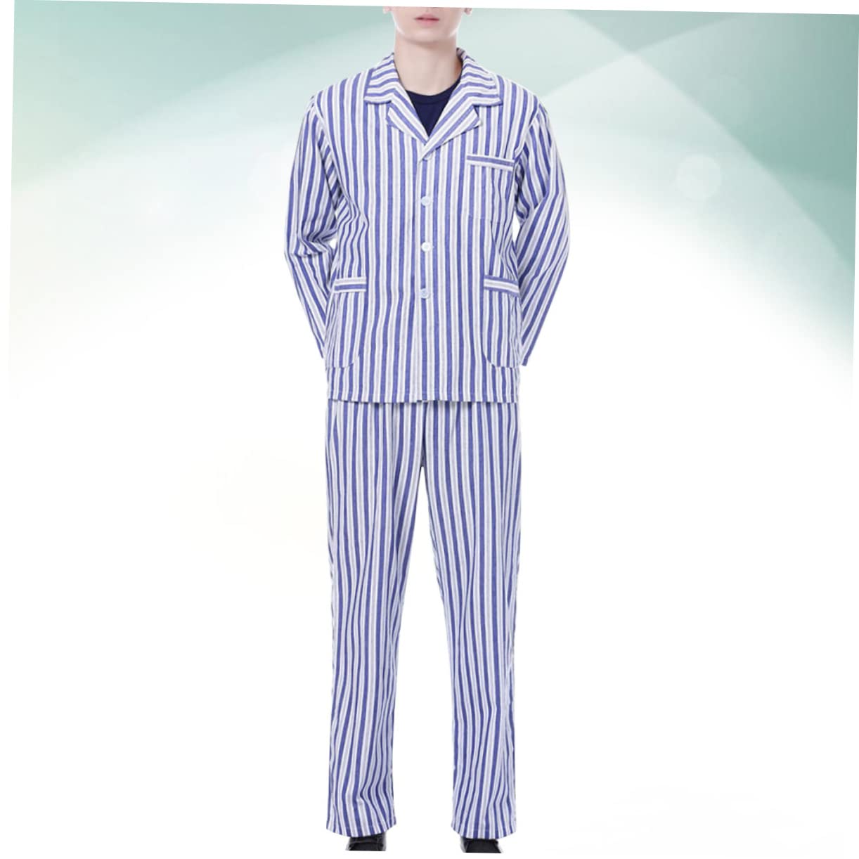 Vestiti da Ospedale Loungewear pigiamoni i pigiamini Pijama Camicie da Notte in Cotone Indumenti da Notte in Cotone Tute Vestiario Pigiami per Adulti Pigiama a Maniche Lunghe