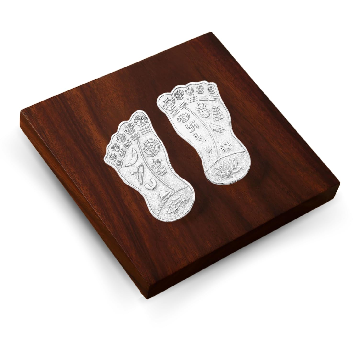 Chotteylal and Sons Lakshmi Charan 999 Purity Silver Paduka with Stand and Velvet Box Unique Design and Elegant Packaging For Diwali Puja/Laxmi Puja/Home/Temple and Gifting - (Silver, 4 Gram) (B0CLB1TMBH) Amazon Price History, Amazon Price Tracker