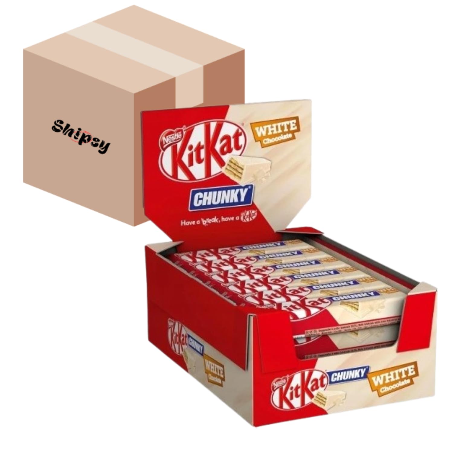 Baton KitKat Chunky White Chocolate 40g/24 Shipsy Box