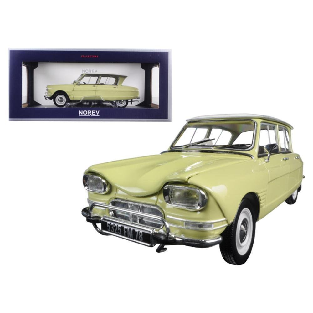 Norev NV181535 1:18 Scale 1964 Citroen Ami 6 Naples Yellow Model Car