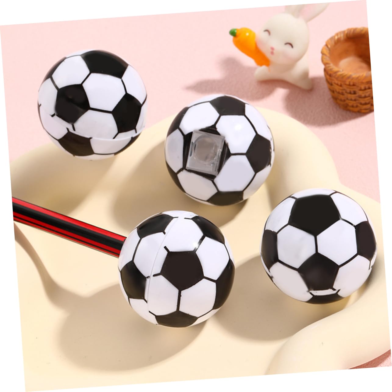 HOMSFOU 4 Sätze Bleistiftspitzer Für Schulbleistifte Fußball Bleistiftspitzer Fußball Kinderspitzer Manueller Großpackung 20 Stück * 4