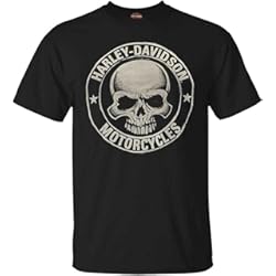 Camiseta de manga corta con diseño de calavera H-D para hombre, color negro. 30298293