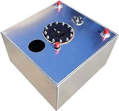 RCI Fuel Cell, 12 gal, 17 x 17 x 10 in Tall, 8 AN Male Outlet, 8 AN Male Vent, Aluminum, Natural, Each