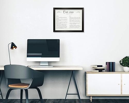 Miniatura 2 de Frame Your Wedding Vows, Our Vows, Gift For Newly Weds, Gift For Husband, Gift For Wife, Wedding Anniversary Gift Idea, 11x14 Framed Picture